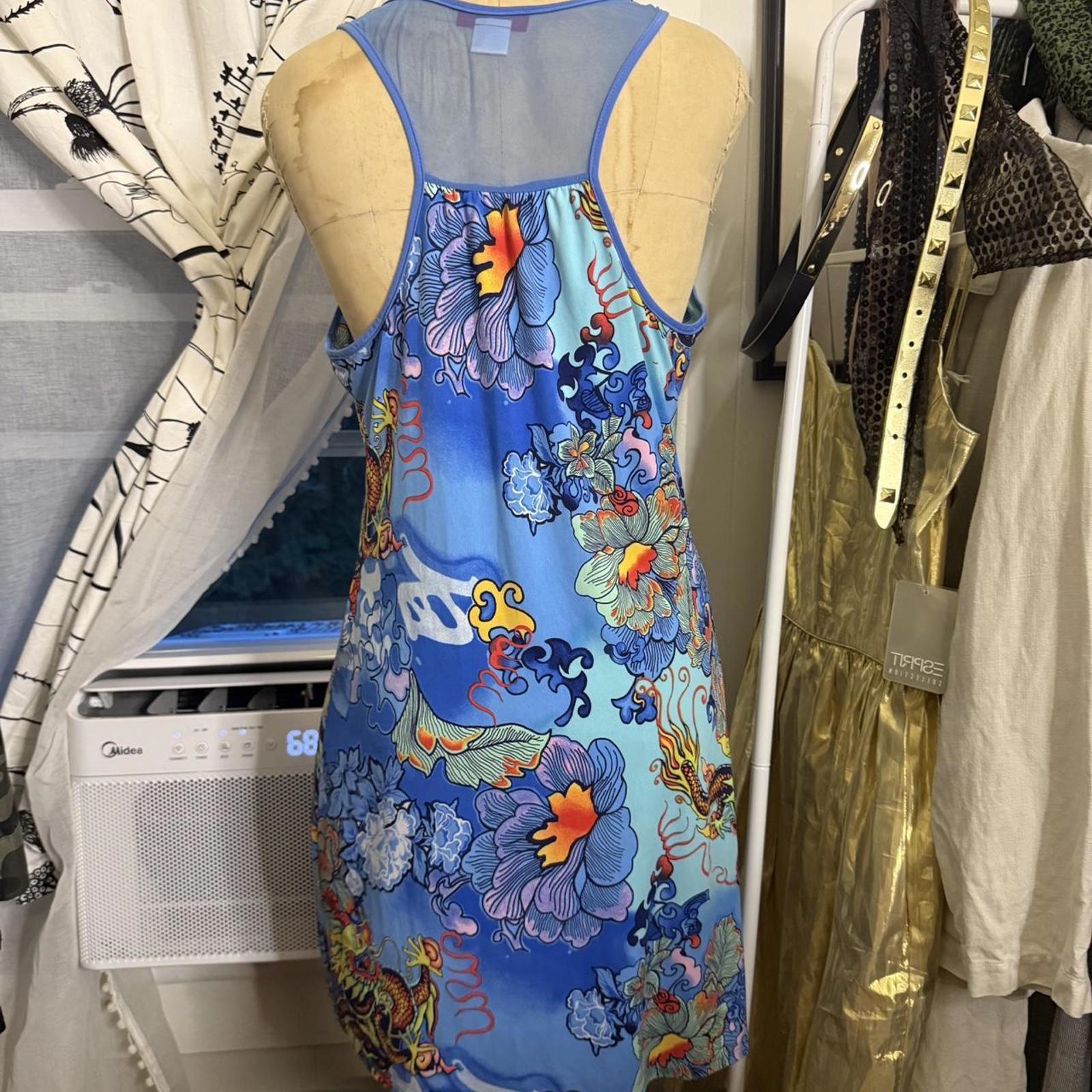 Josie Natori Blue Mini Dress