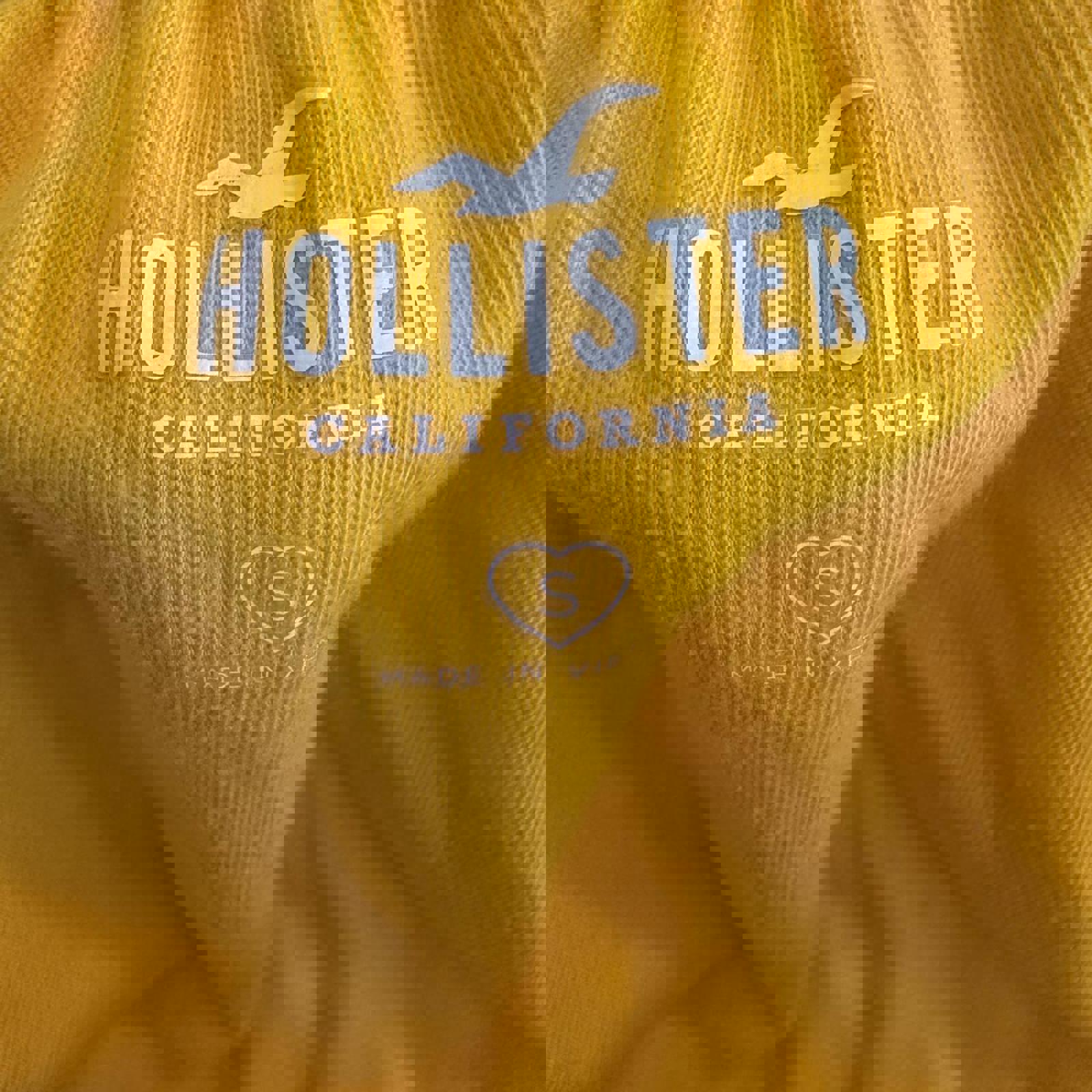 Hollister Yellow Eyelet Crop Top