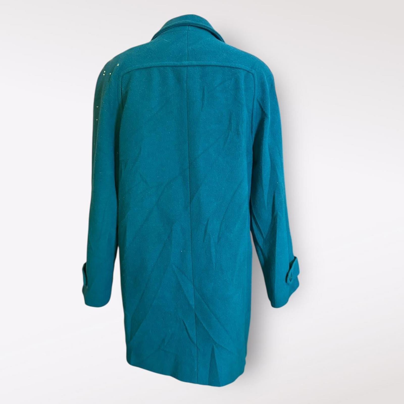 Herman Kay Teal Vintage Wool Coat