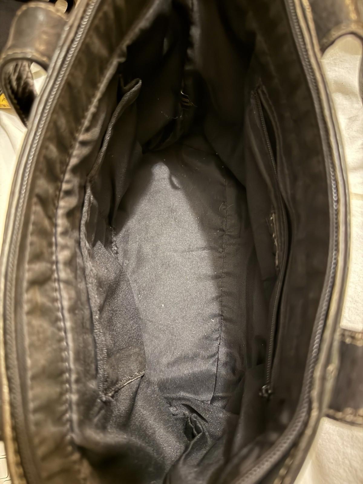 Le Donne Leather Collection Black Leather Shoulder Bag Purse Boho