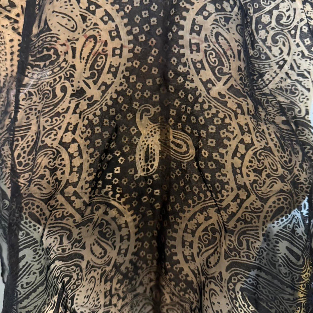 Women's Black Scarf-wrap