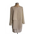 Cream Two-piece Chiffon Dress