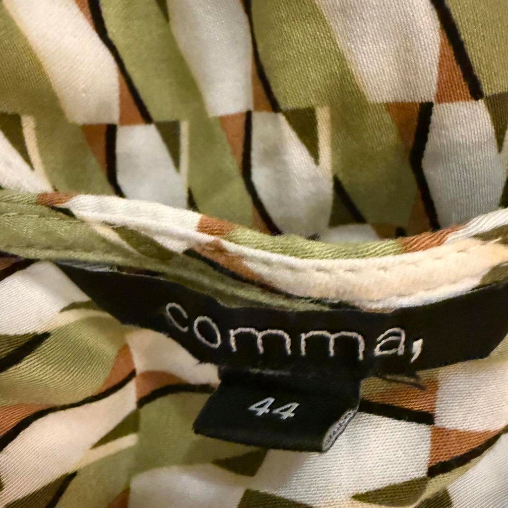 Comma Green and Cream Blouse