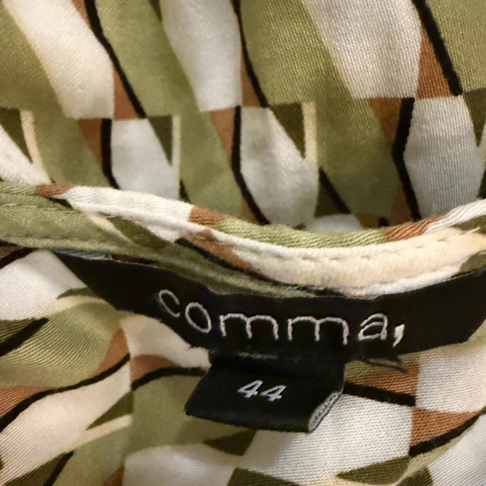 Comma Green and Cream Blouse