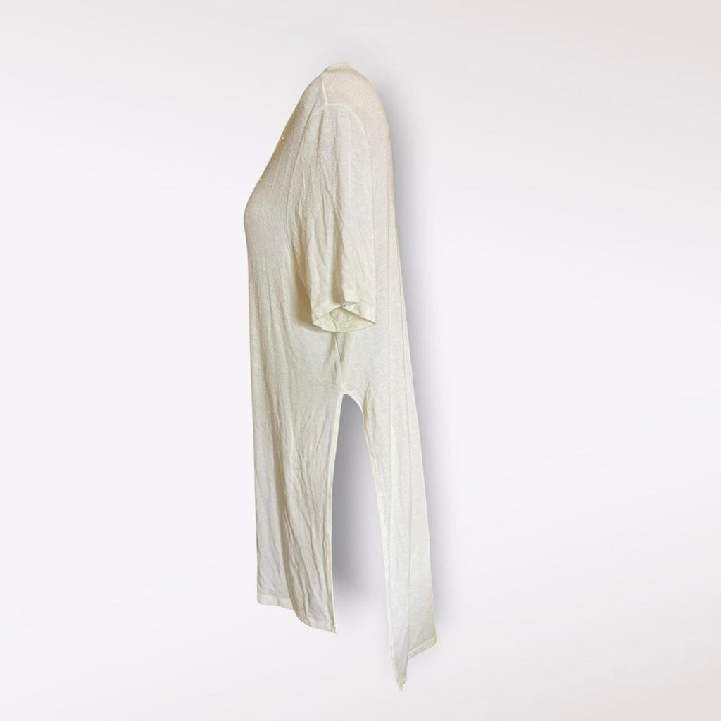 Brandy Melville White Cotton Tunic T-shirt