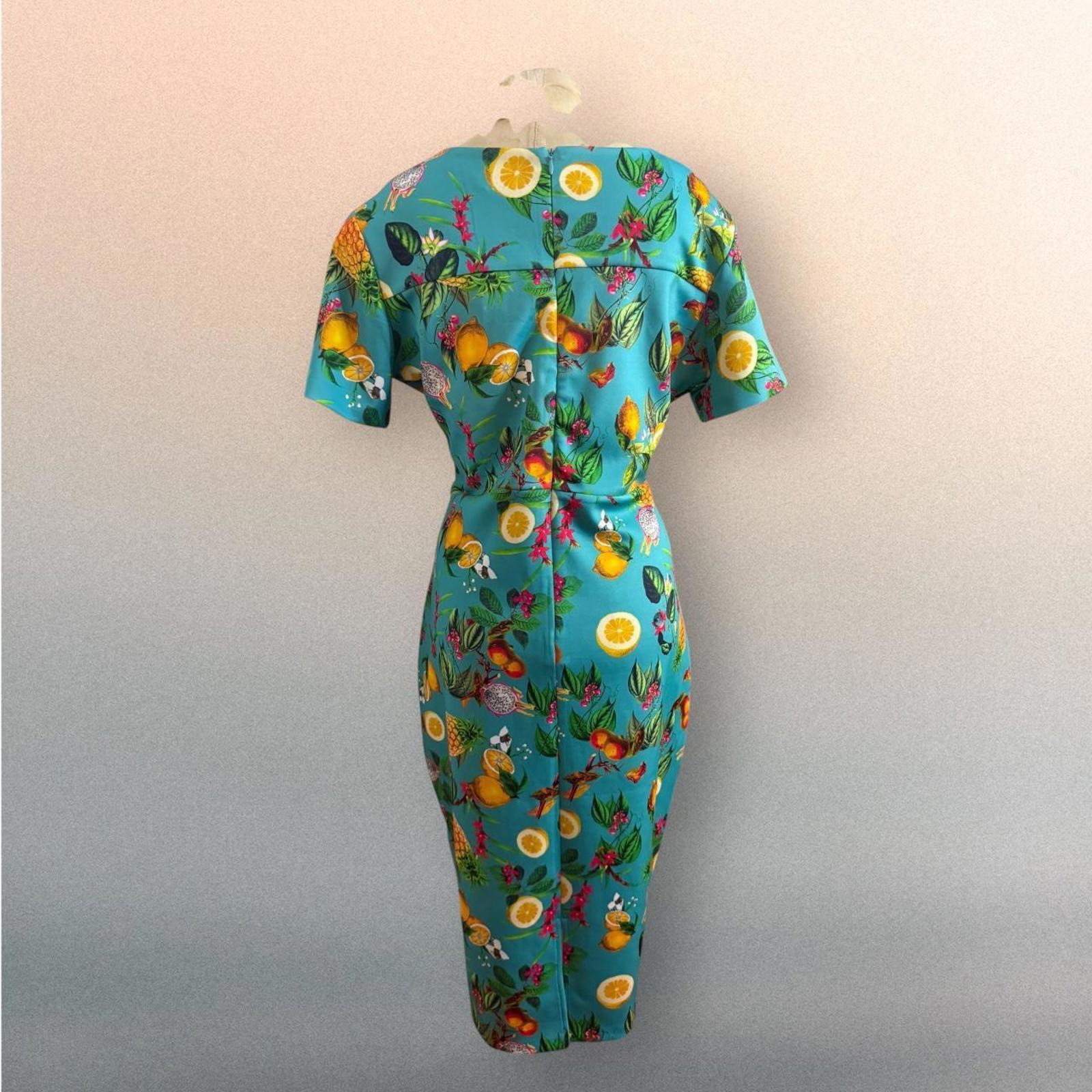 Alexia Admor Fruit Print Dress Turquoise