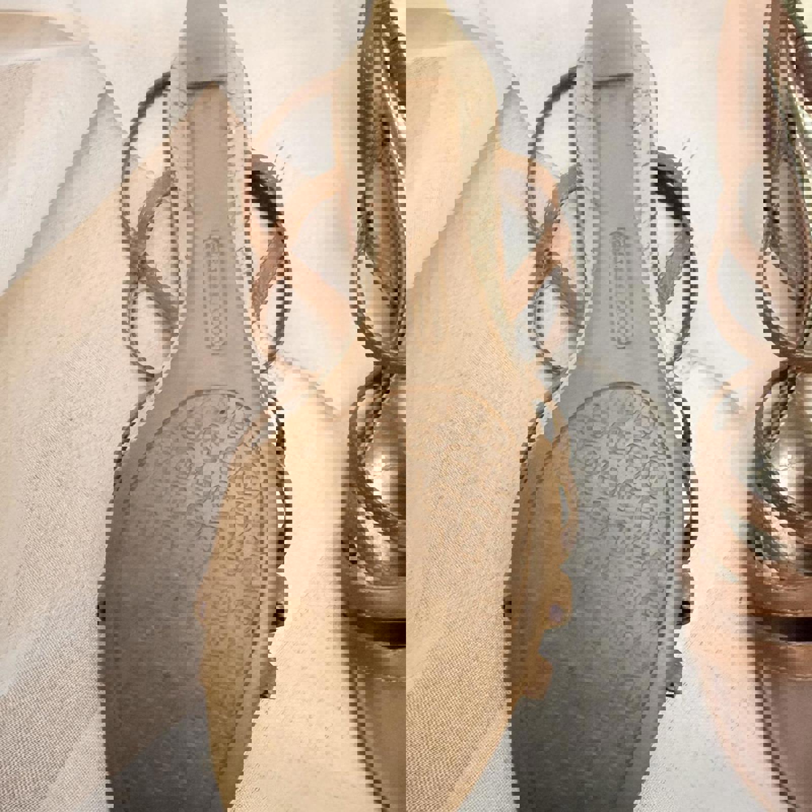 Etienne Aigner Brown Leather Starppy Sandals