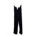 Mango Black Velvet Jumpsuit Size L