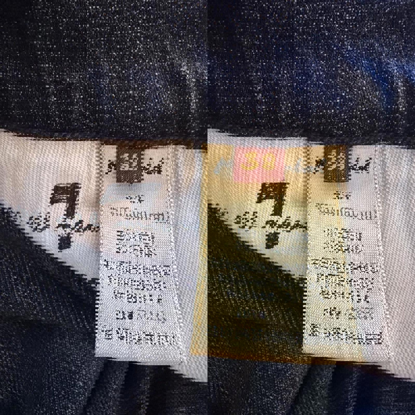 7 For All Mankind Blue Straight Leg Jeans Size 38