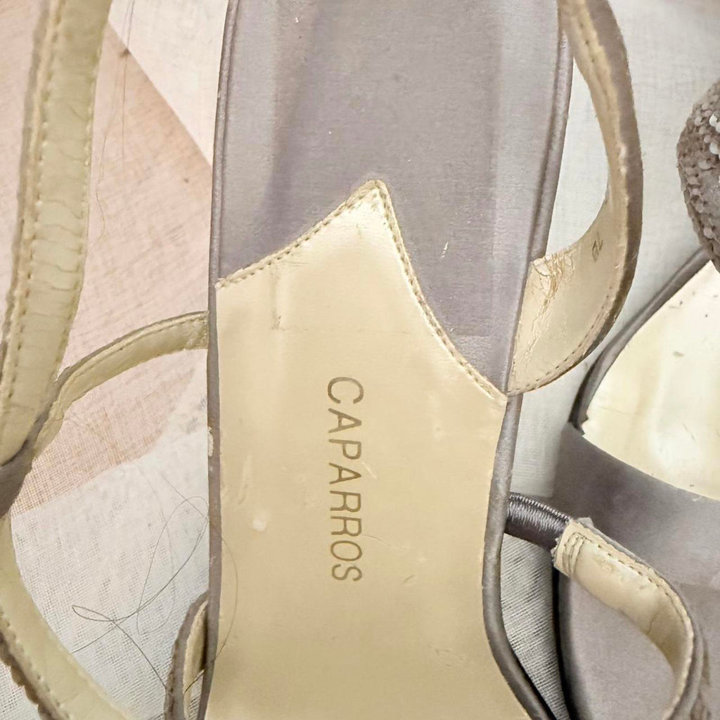 Caparros Silver Strappy Heels