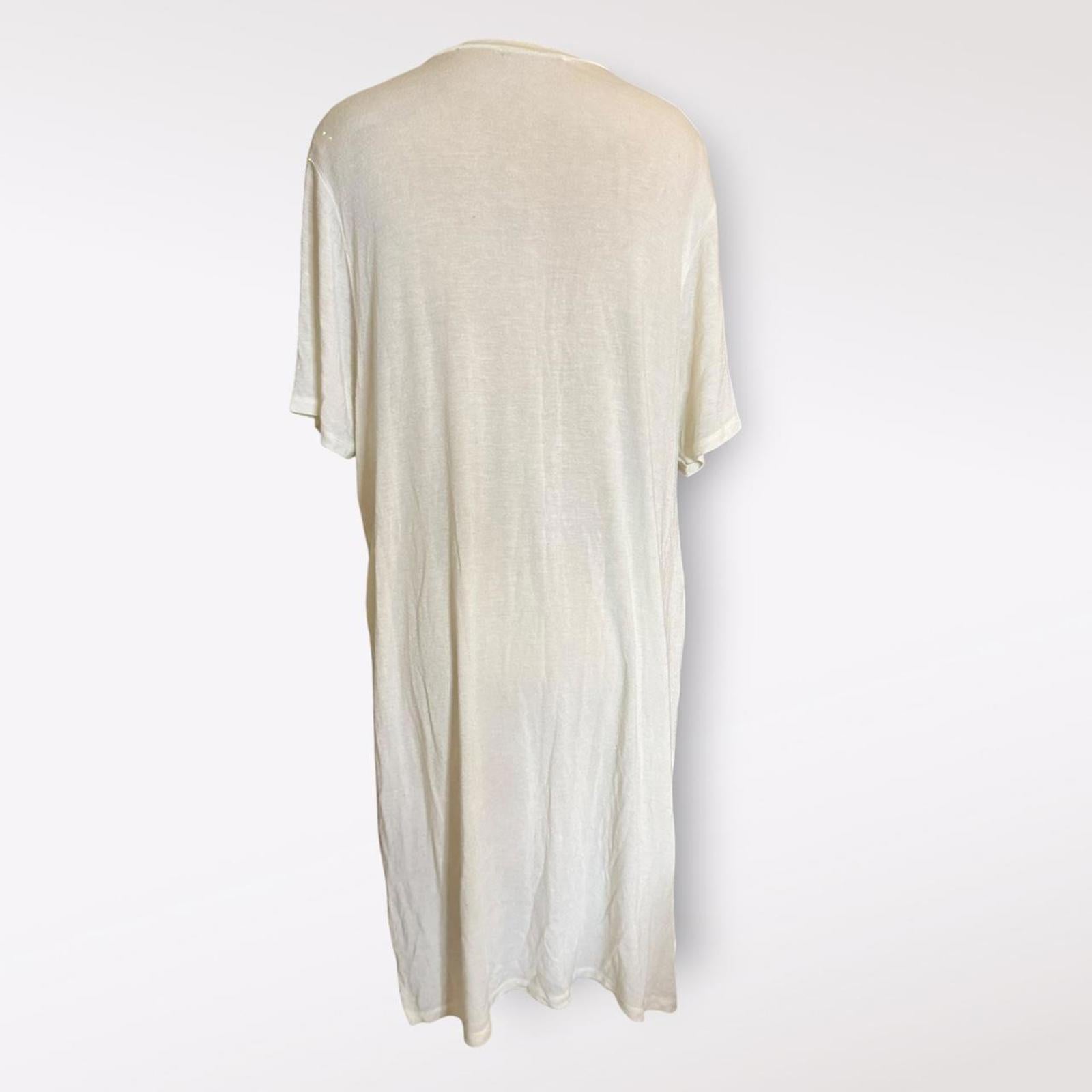 Brandy Melville White Cotton Tunic T-shirt