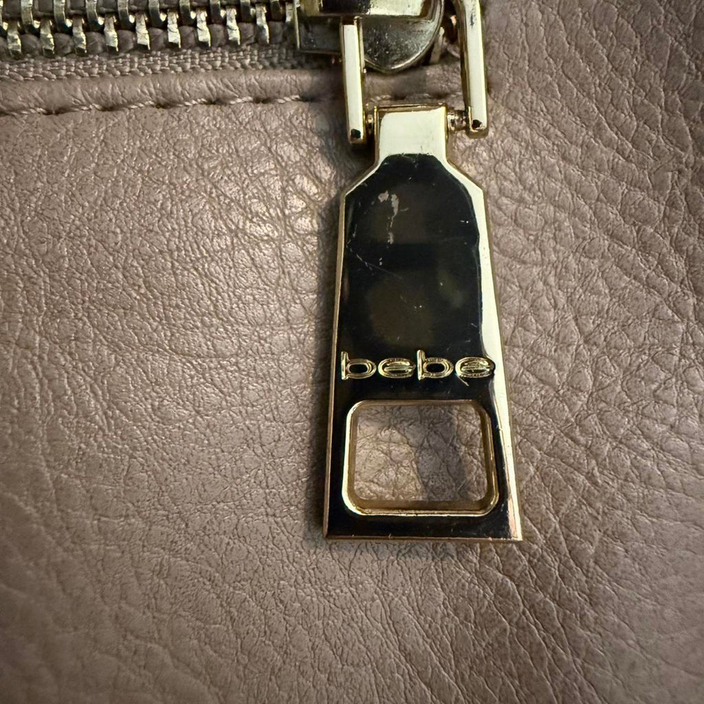 Bebe Tan Leather Shoulder Bag