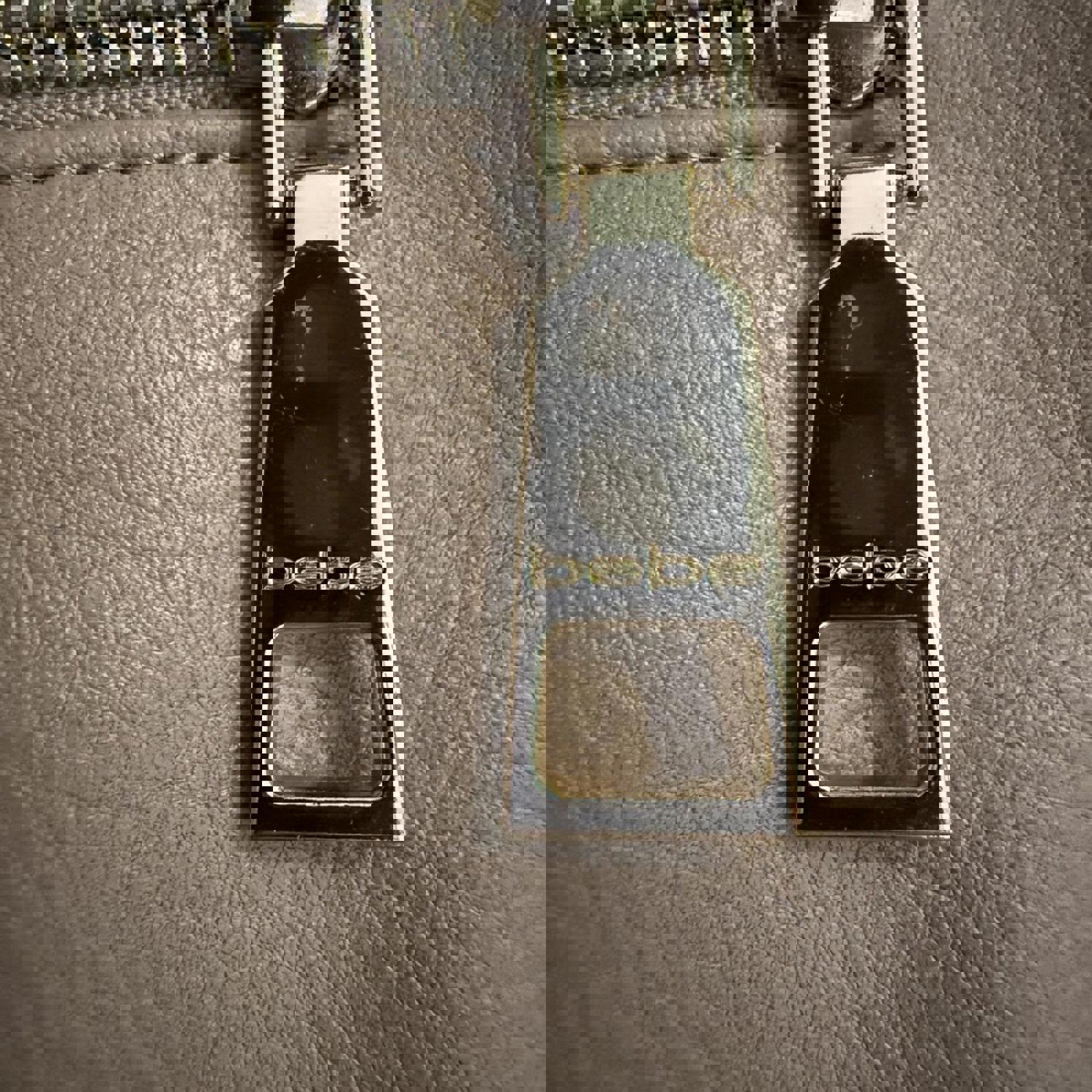 Bebe Tan Leather Shoulder Bag