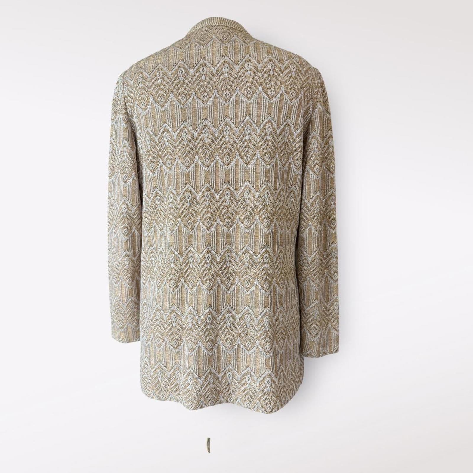 Vintage Beige Knit Button-Up Cardigan Sweater