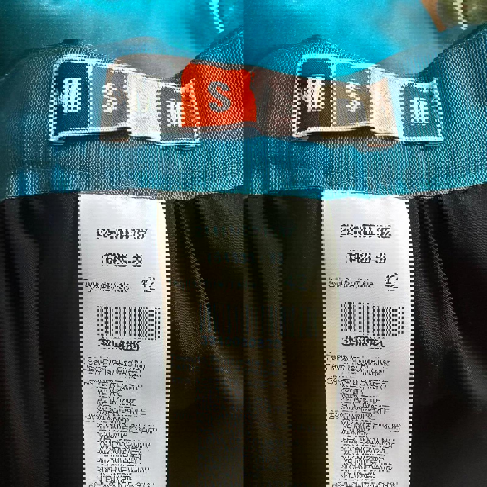 MSGM Blue Satin Skirt