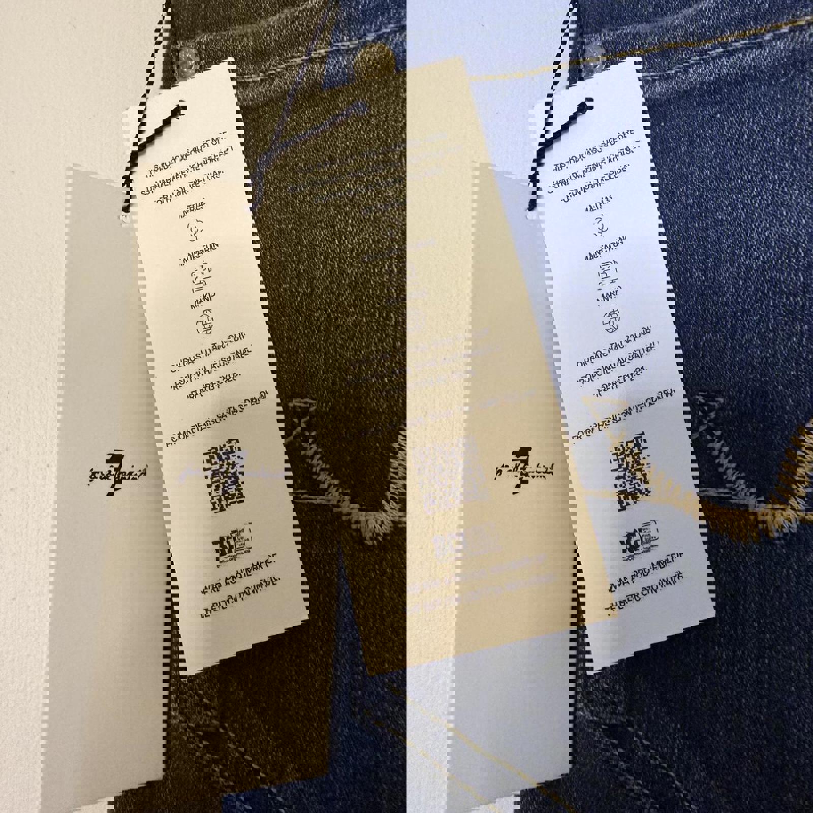 7 For All Mankind Blue Straight Leg Jeans