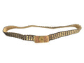 Gold-Tone Floral Detail Metal Stretch Belt
