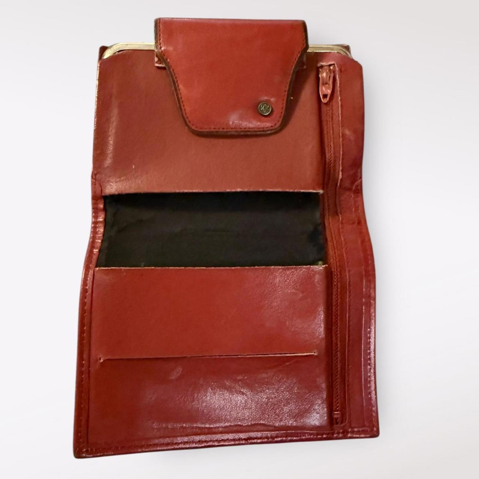 Buxton Red Leather Wallet