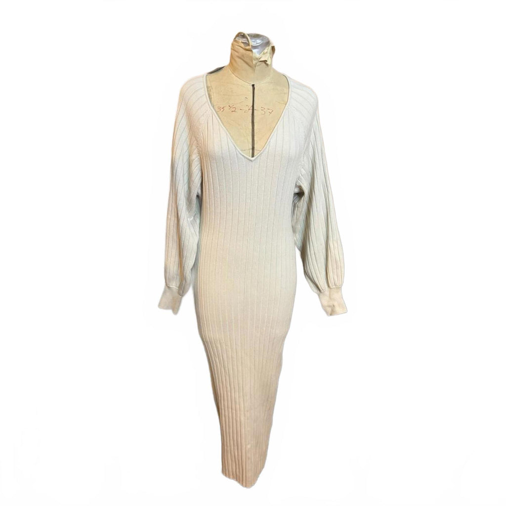 Free People FP Beach Cream Bodycon Midi Dress Size S