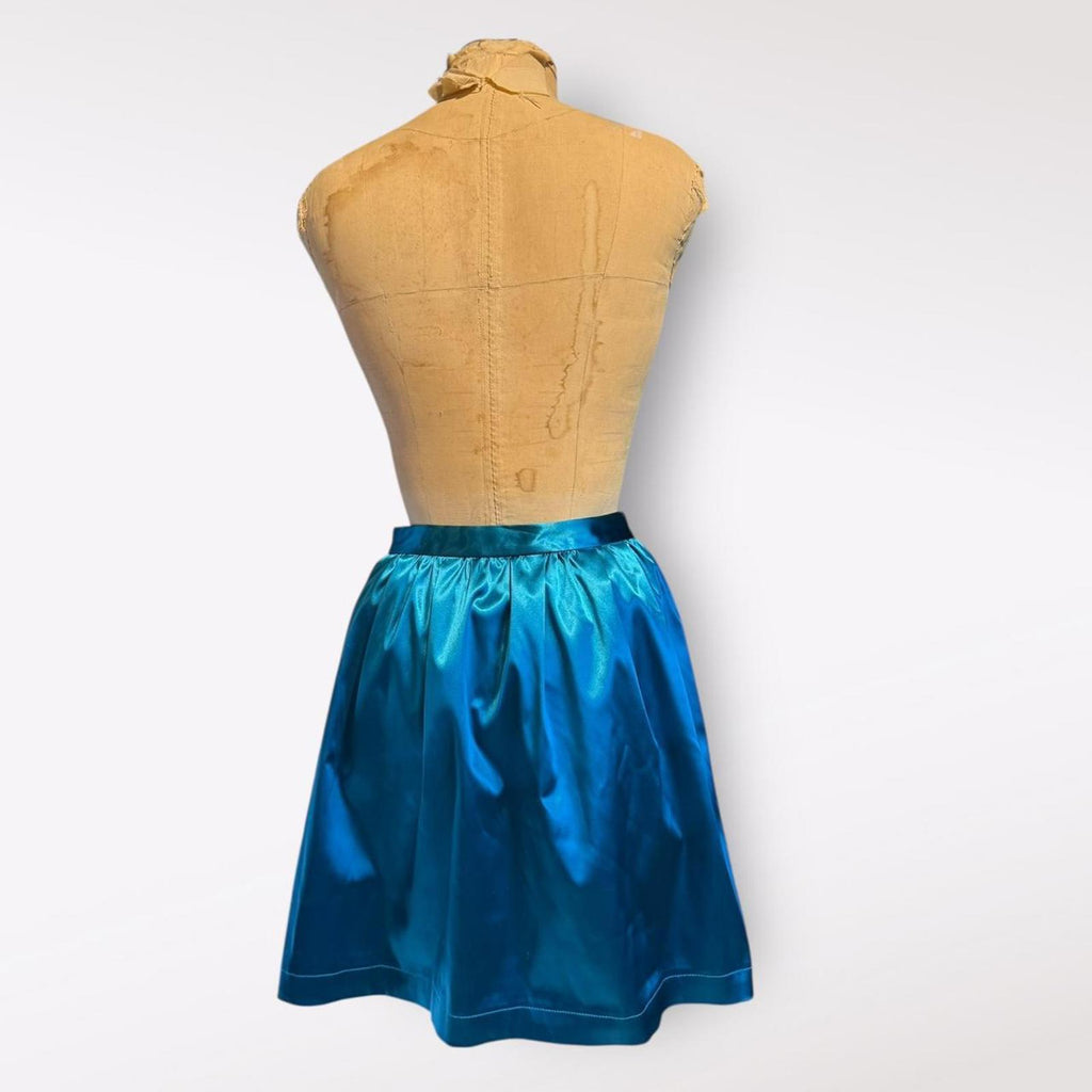 MSGM Blue Satin Skirt