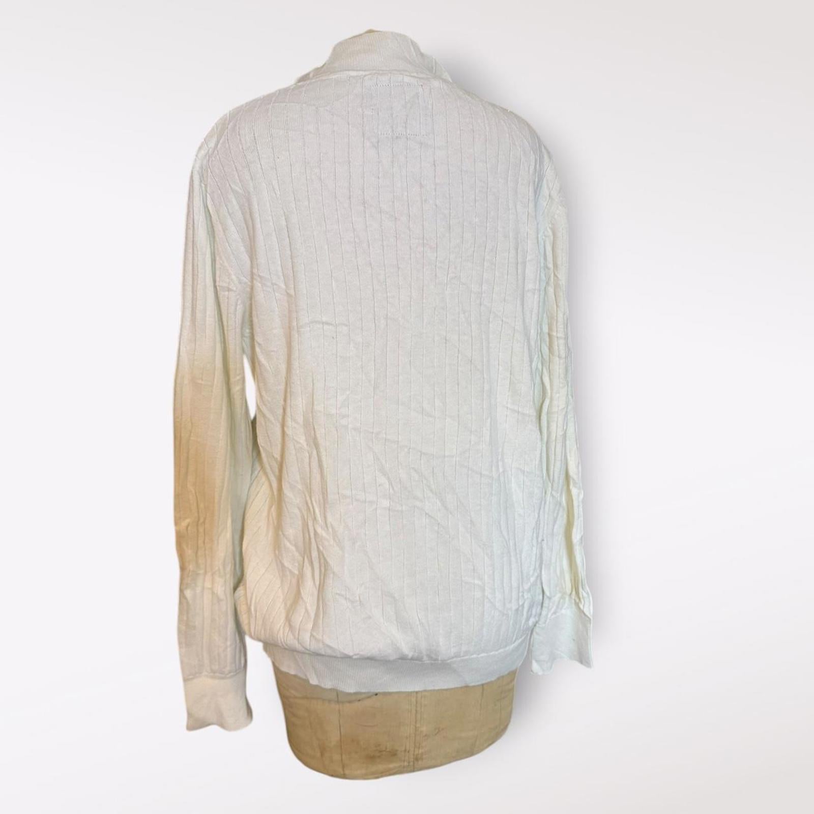 U.S. Polo Assn. White Cable Knit 1/4 Zip Sweater