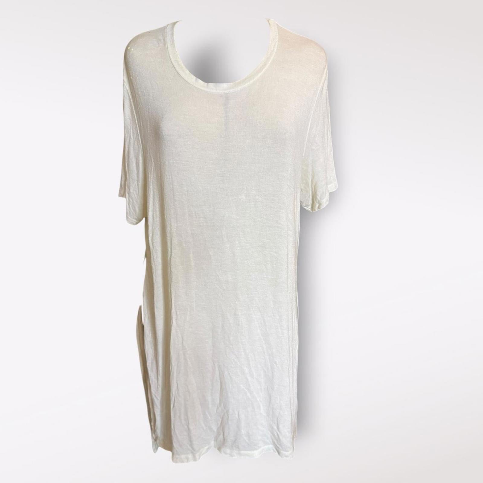 Brandy Melville White Cotton Tunic T-shirt