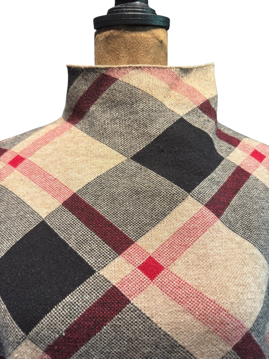 Rachel Zoe Large Plaid Turtleneck Sweater - Cozy & Stylish