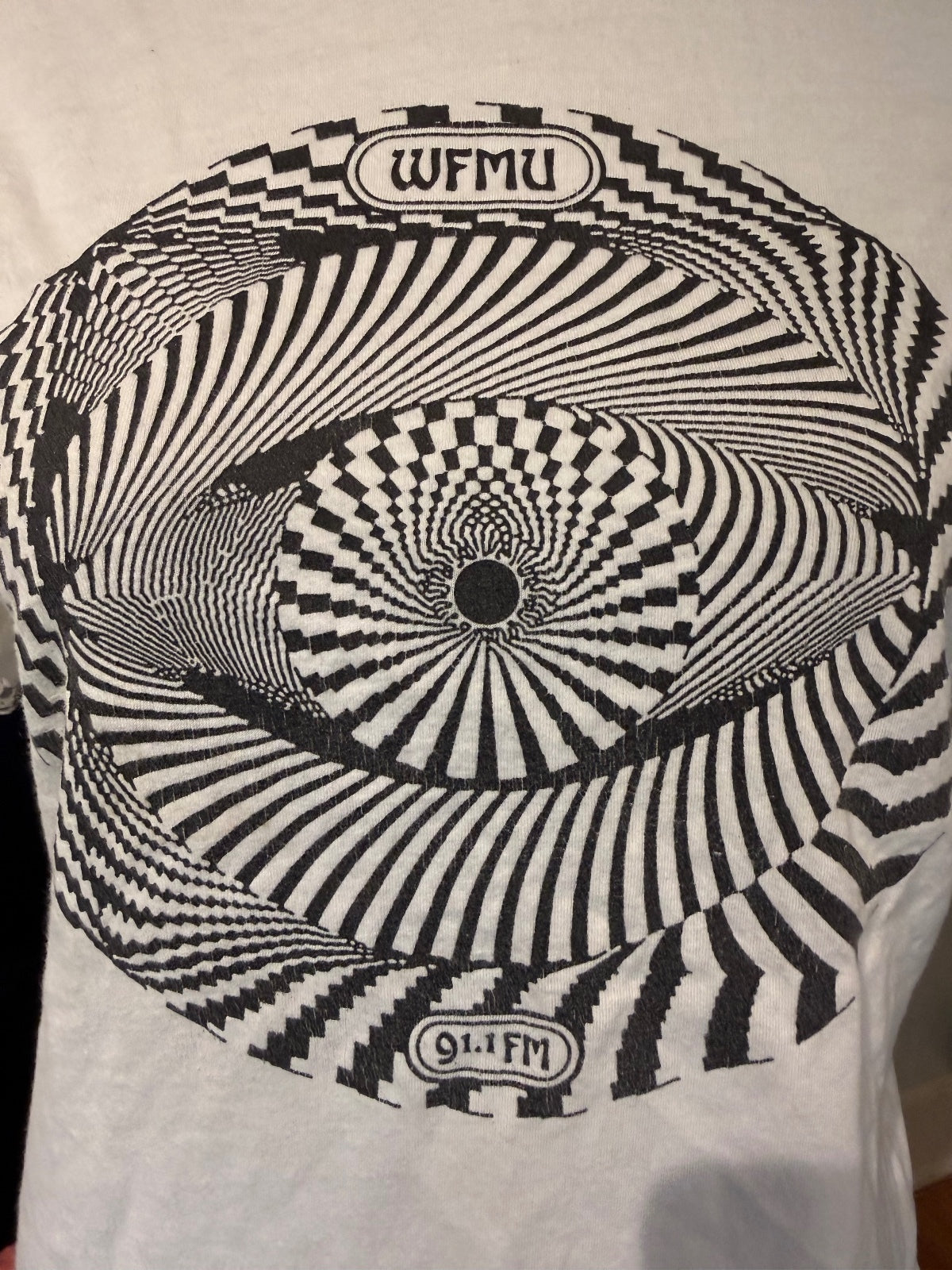 Next Level Apparel White Graphic T-Shirt WFMU 91.1 FM
