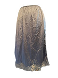 Vintage Lily of France Black Nylon Half Slip with Lace Trim,