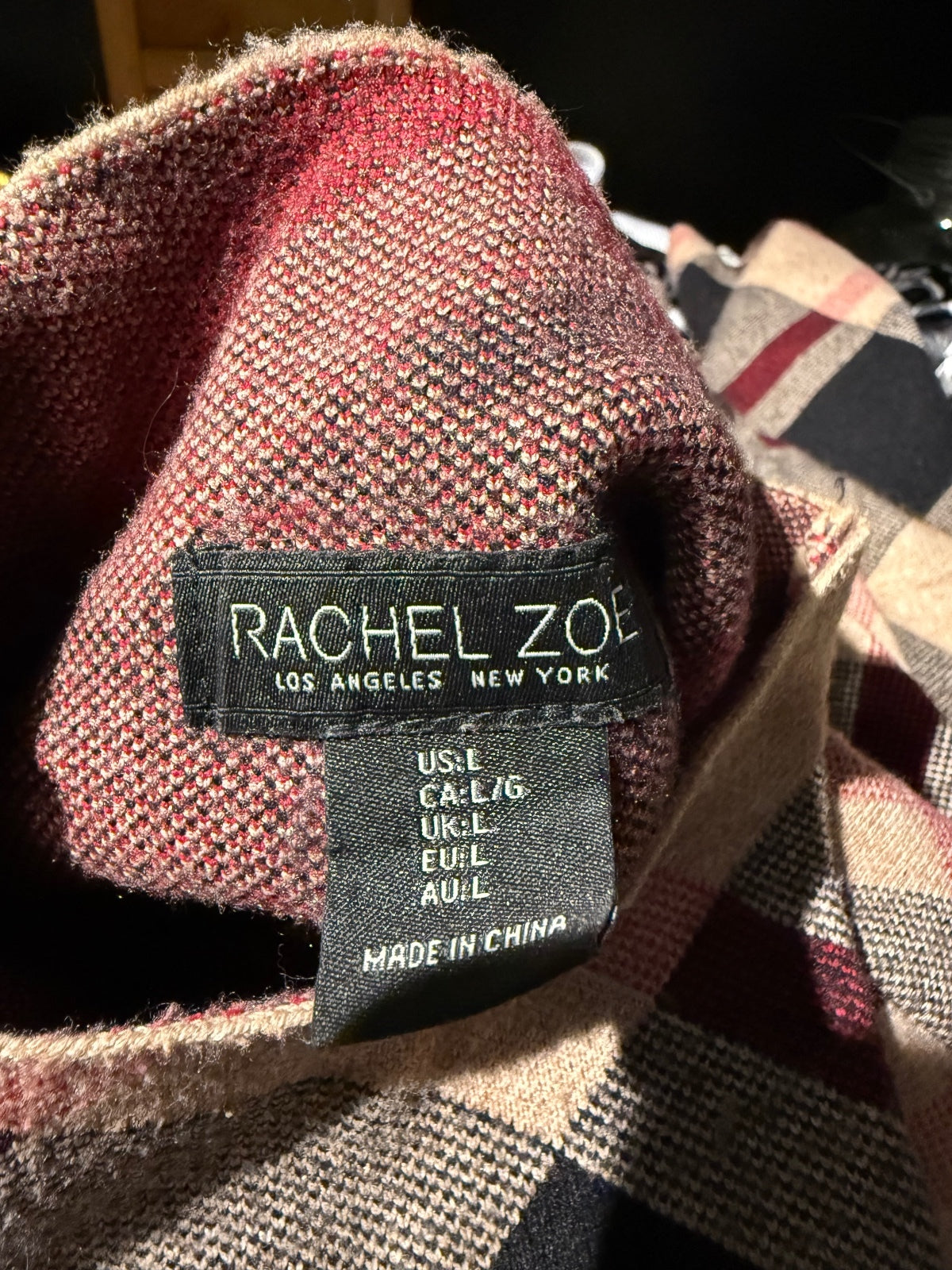 Rachel Zoe Large Plaid Turtleneck Sweater - Cozy & Stylish