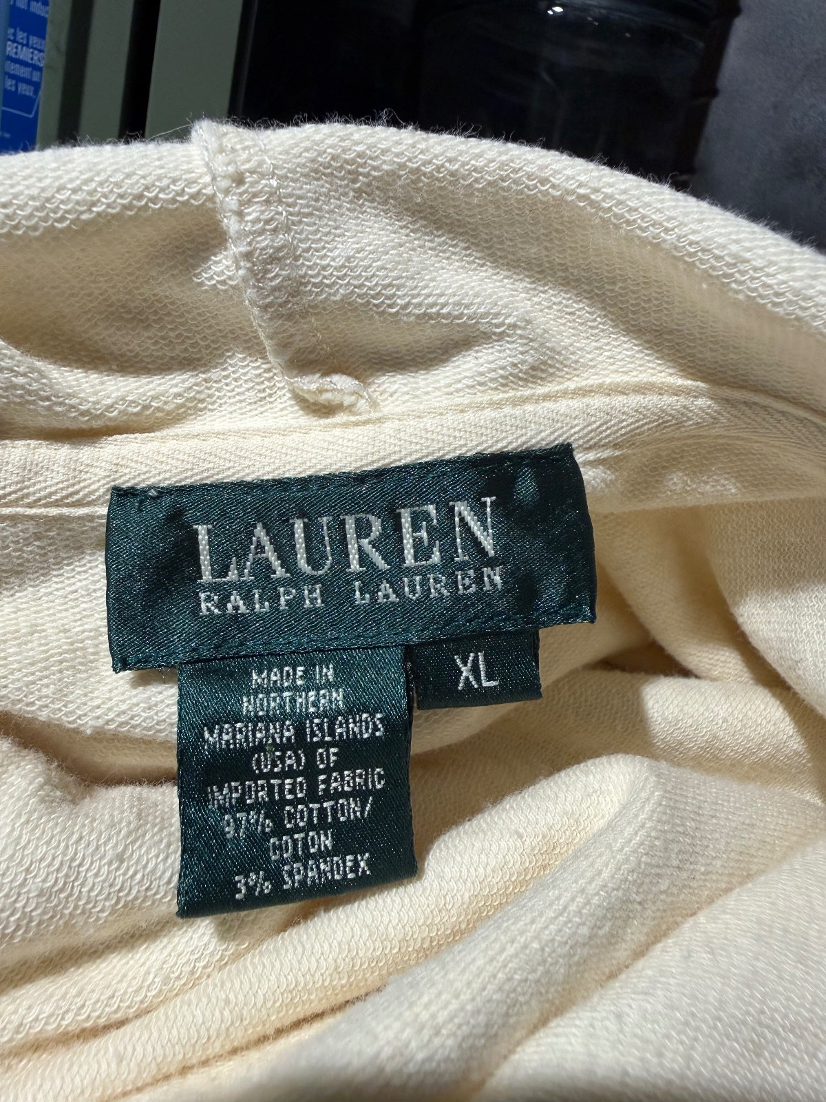 Ralph Lauren Cream Zip-Up Hoodie Jacket