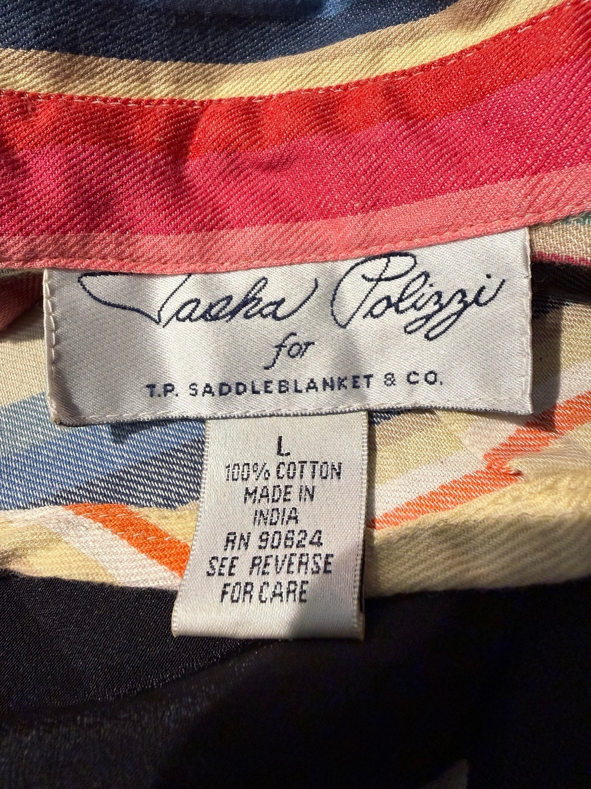 Tasha Polizzi for T.P. Saddleblanket & Co. Striped Cotton Button-Up Shirt
