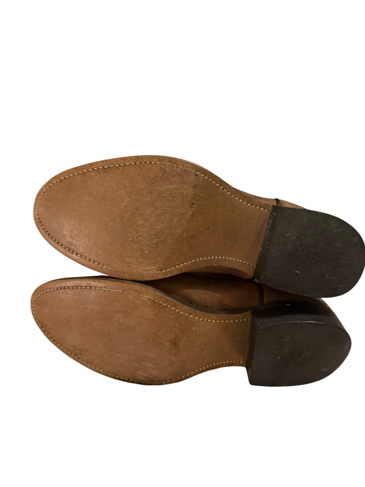 Brown Mid-calf Leather Cowboy Boots