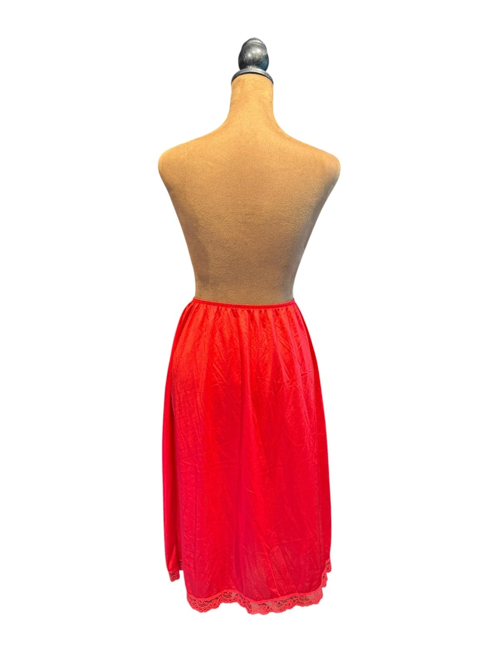 Deena Vintage Red Nylon Half Slip Skirt Medium