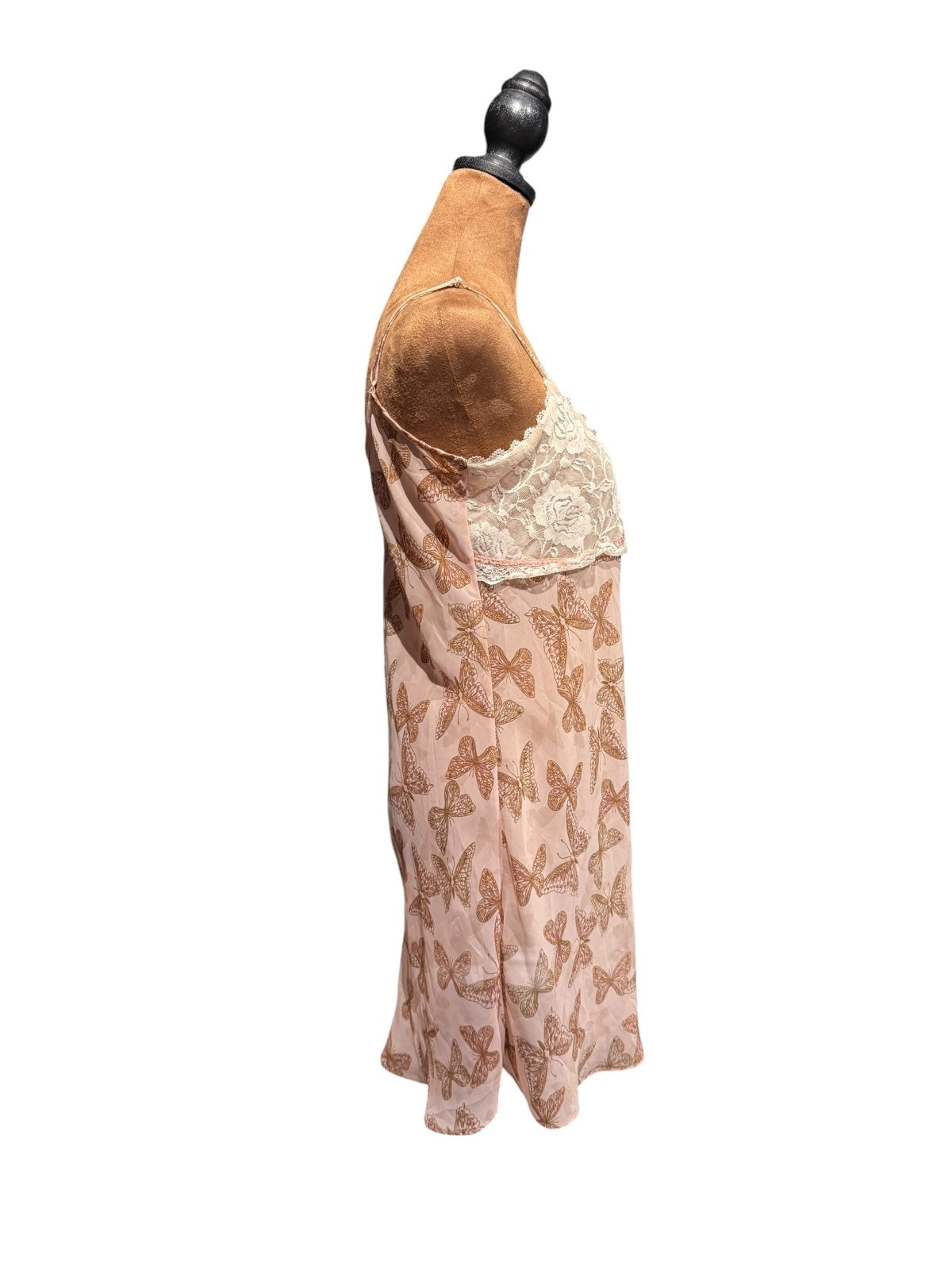 Rampage Large Pink Butterfly Lace Slip Dress Nightie