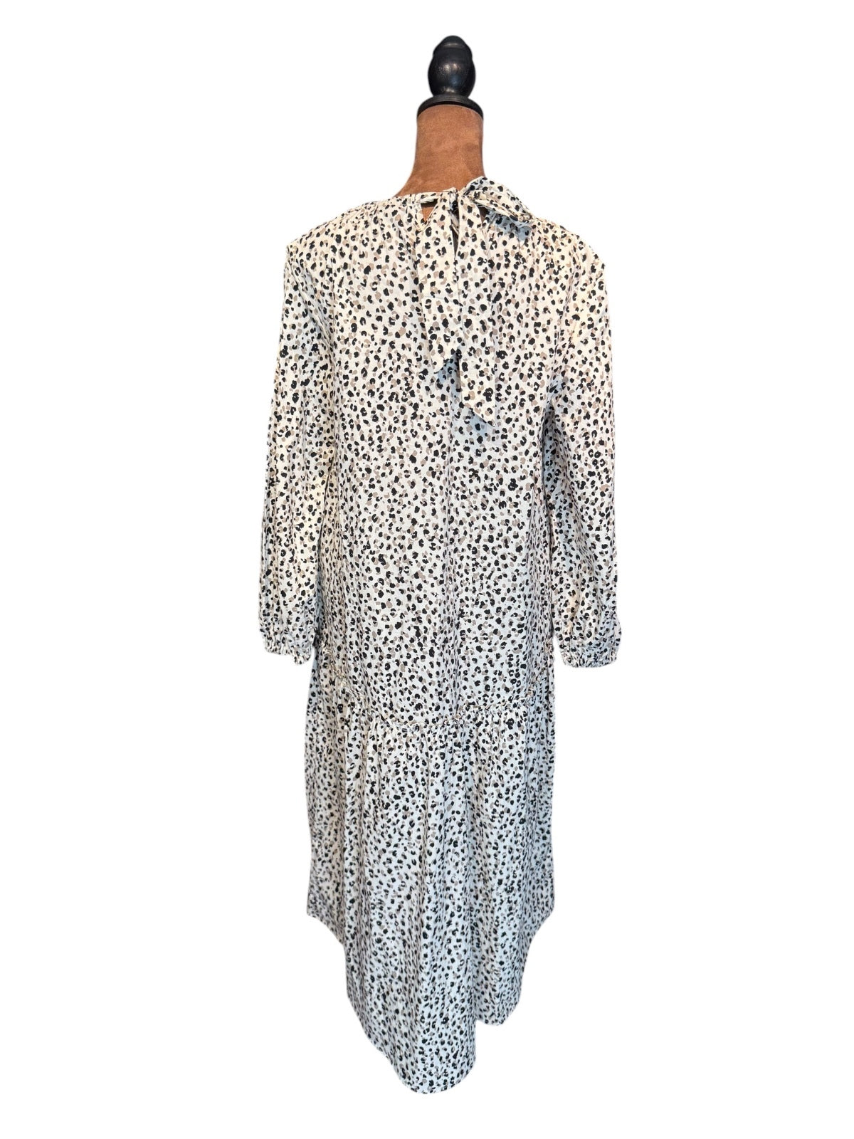 Who What Wear Leopard Print Cotton Midi Dress