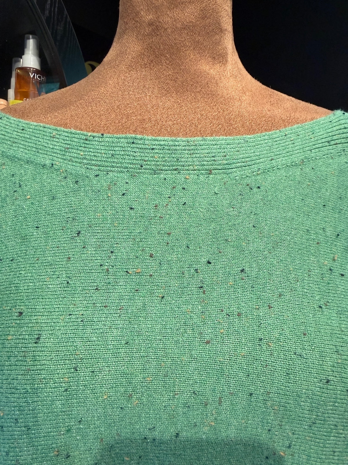 J. Jill Speckled Green Cotton Rayon Sweater