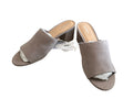 Old Navy Taupe Block Heel Slide Sandals Brand New Deadstock