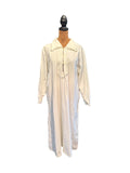 J Peterman Vintage White Cotton Nightgown with Lace Trim