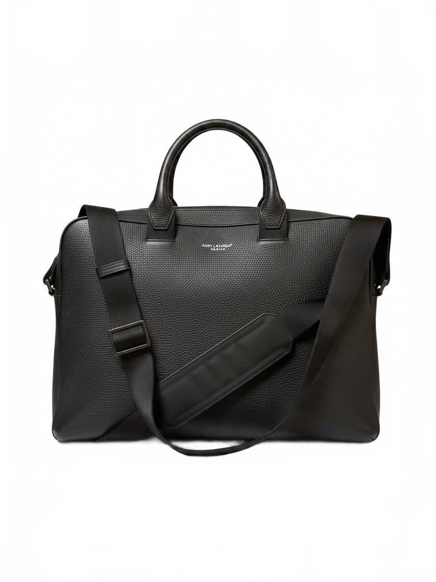 Cole Haan Grand Series Black Leather Attache Briefcase
