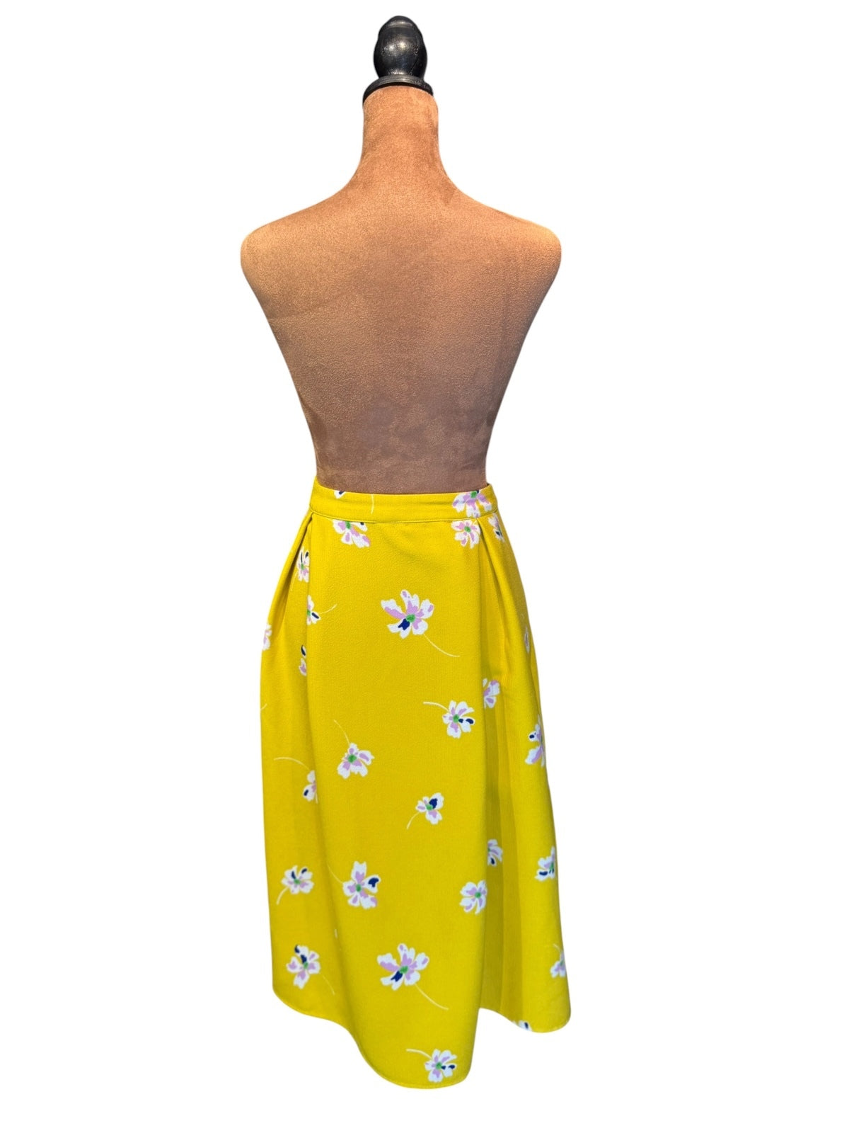 Who What Wear Yellow Floral Midi Skirt