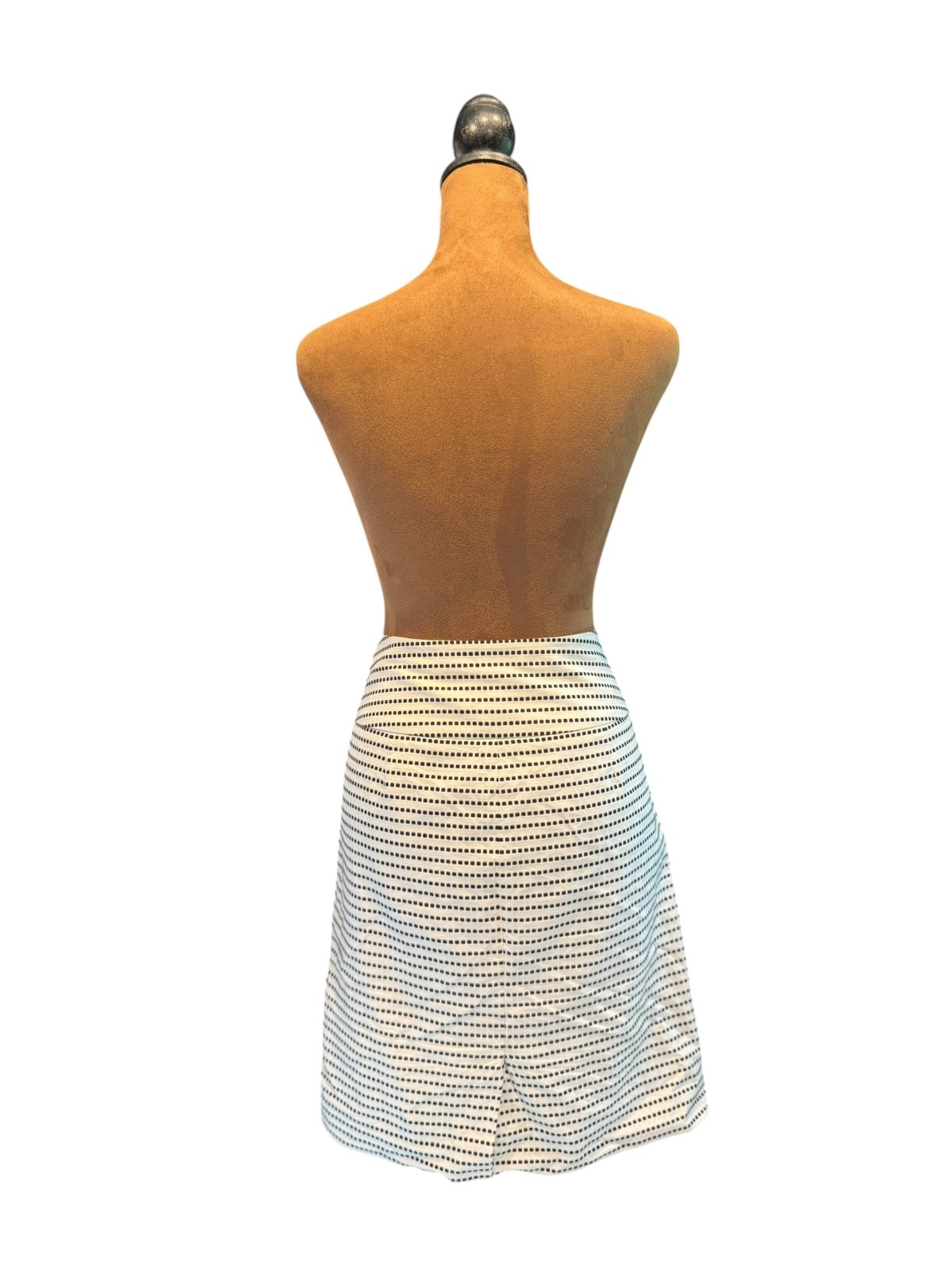 LOFT Women's Black and White Polka Dot Skirt with Bow Tie