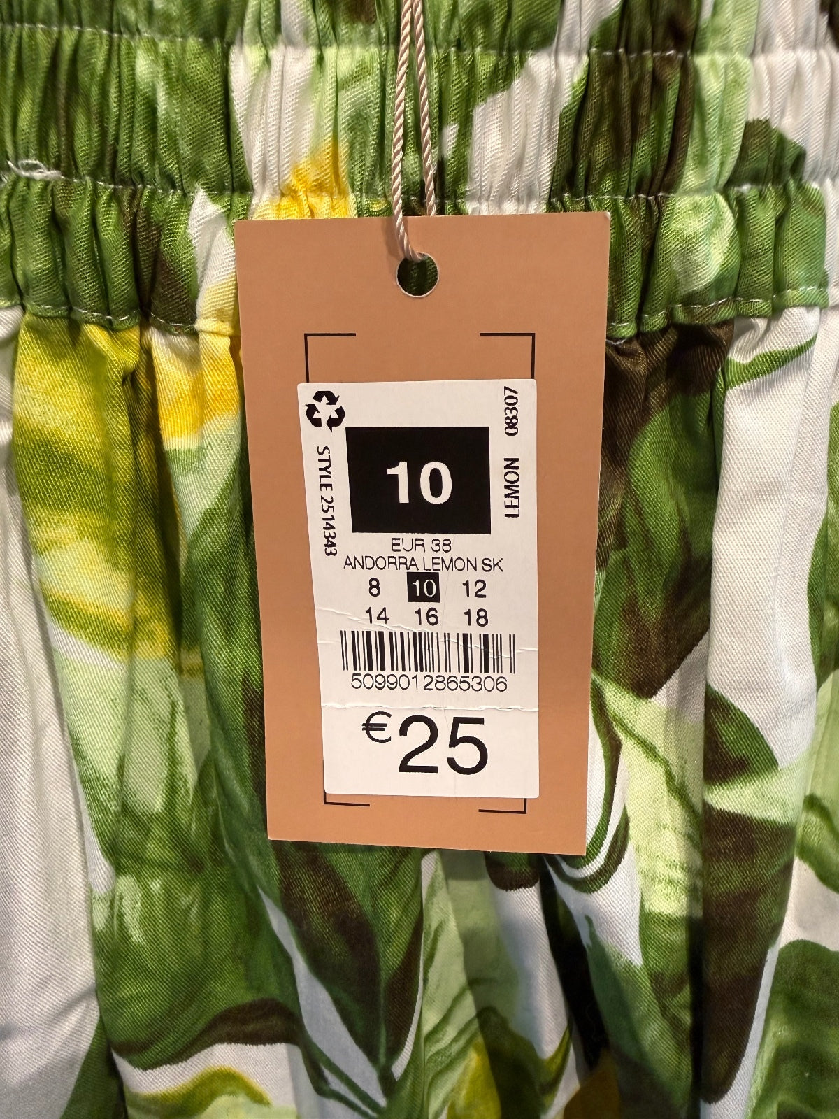 Gallery Andorra Lemon Print Midi Skirt