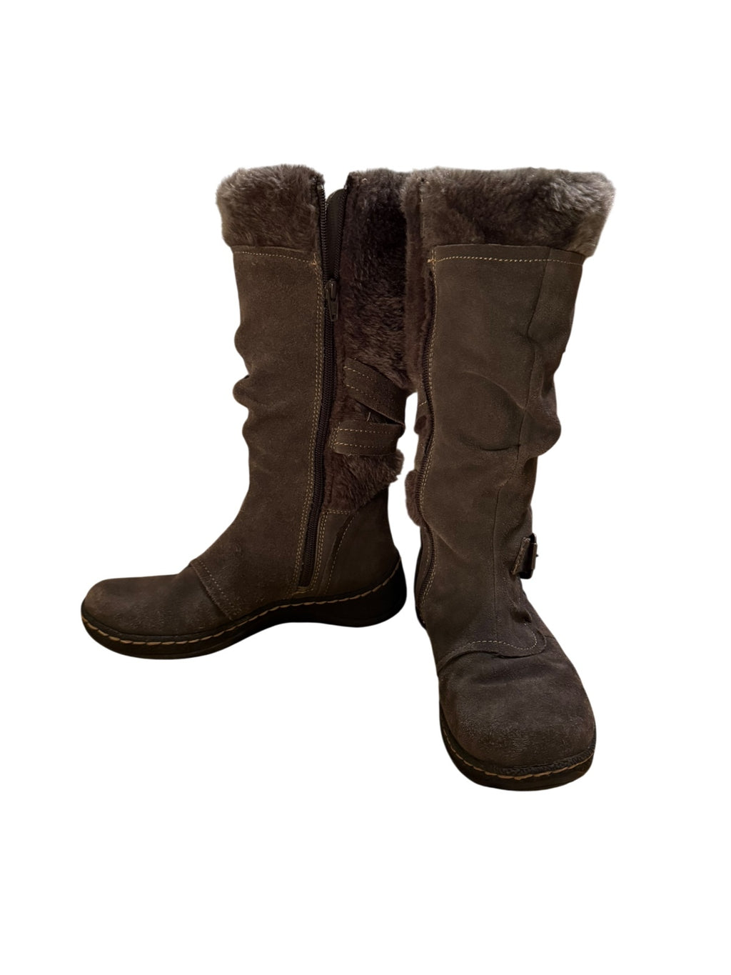 G.H. Bass & Co. Women's Brown Suede Shearling Lined Winter Boots