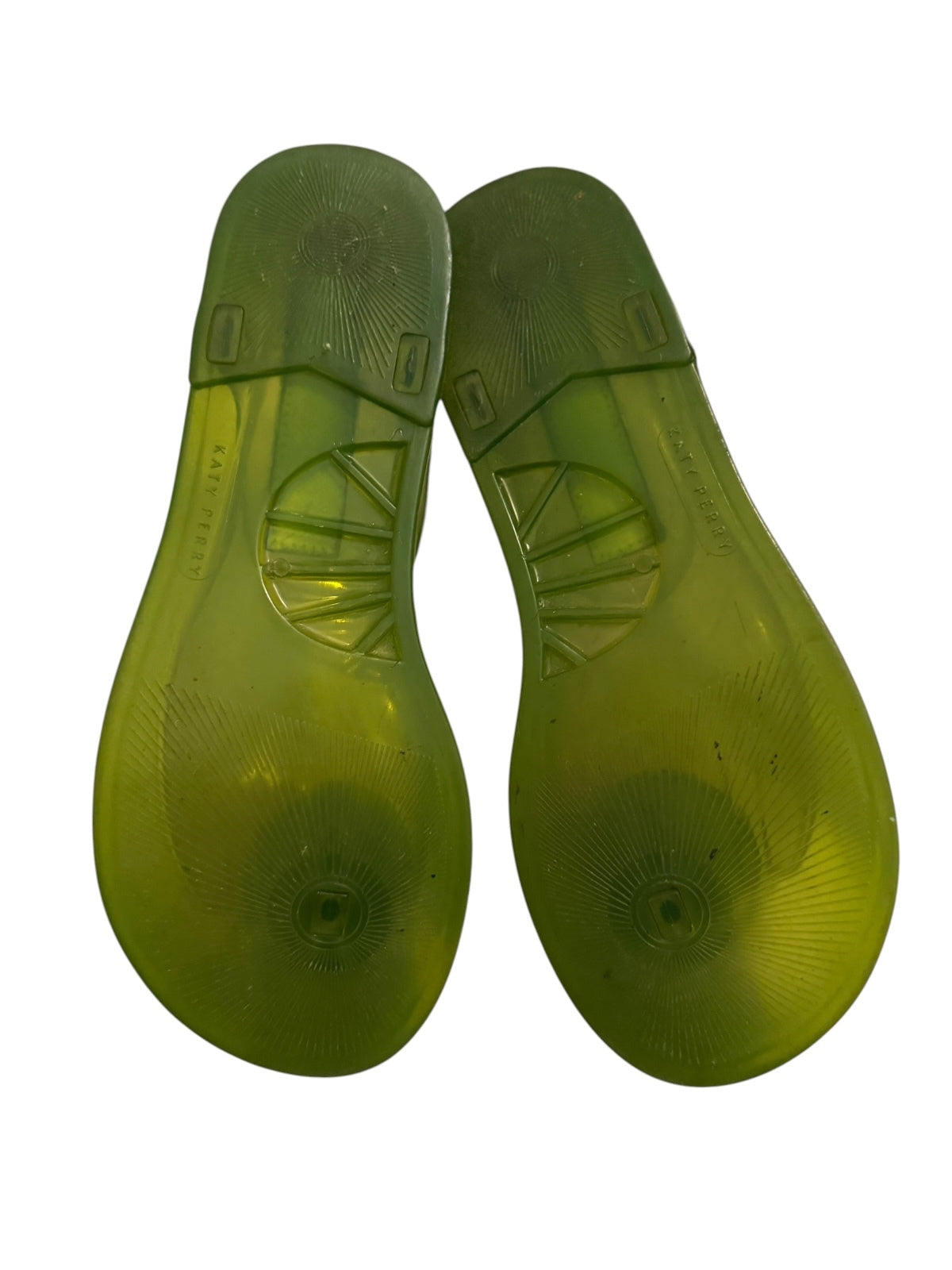 Katy Perry Green Jelly Sandals with Lime Detail
