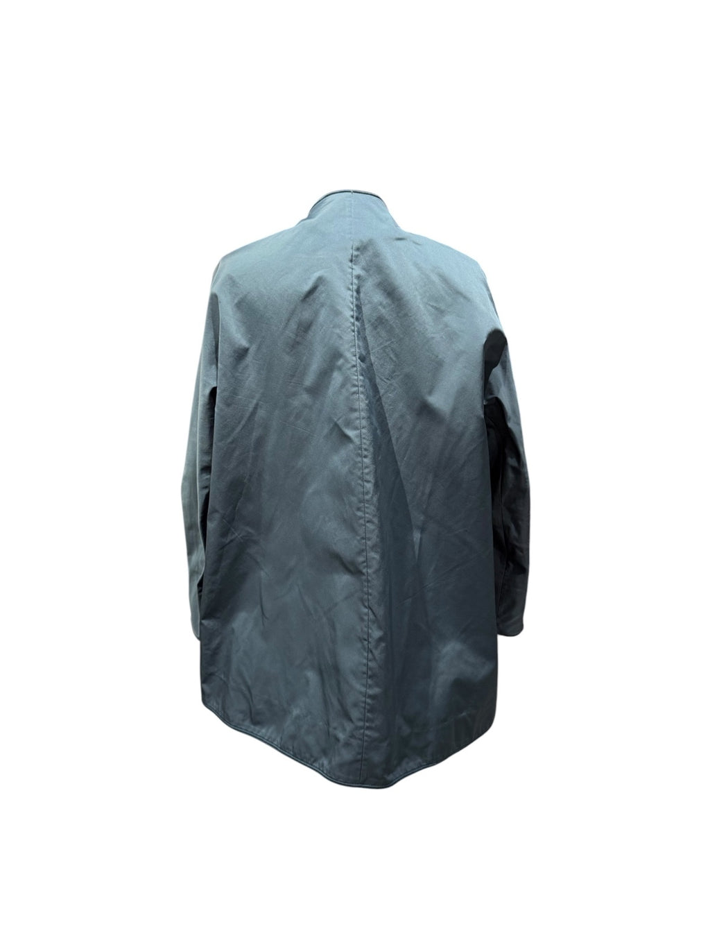 Lafayette 148 Satin-Like Teal Blue Open Front Jacket