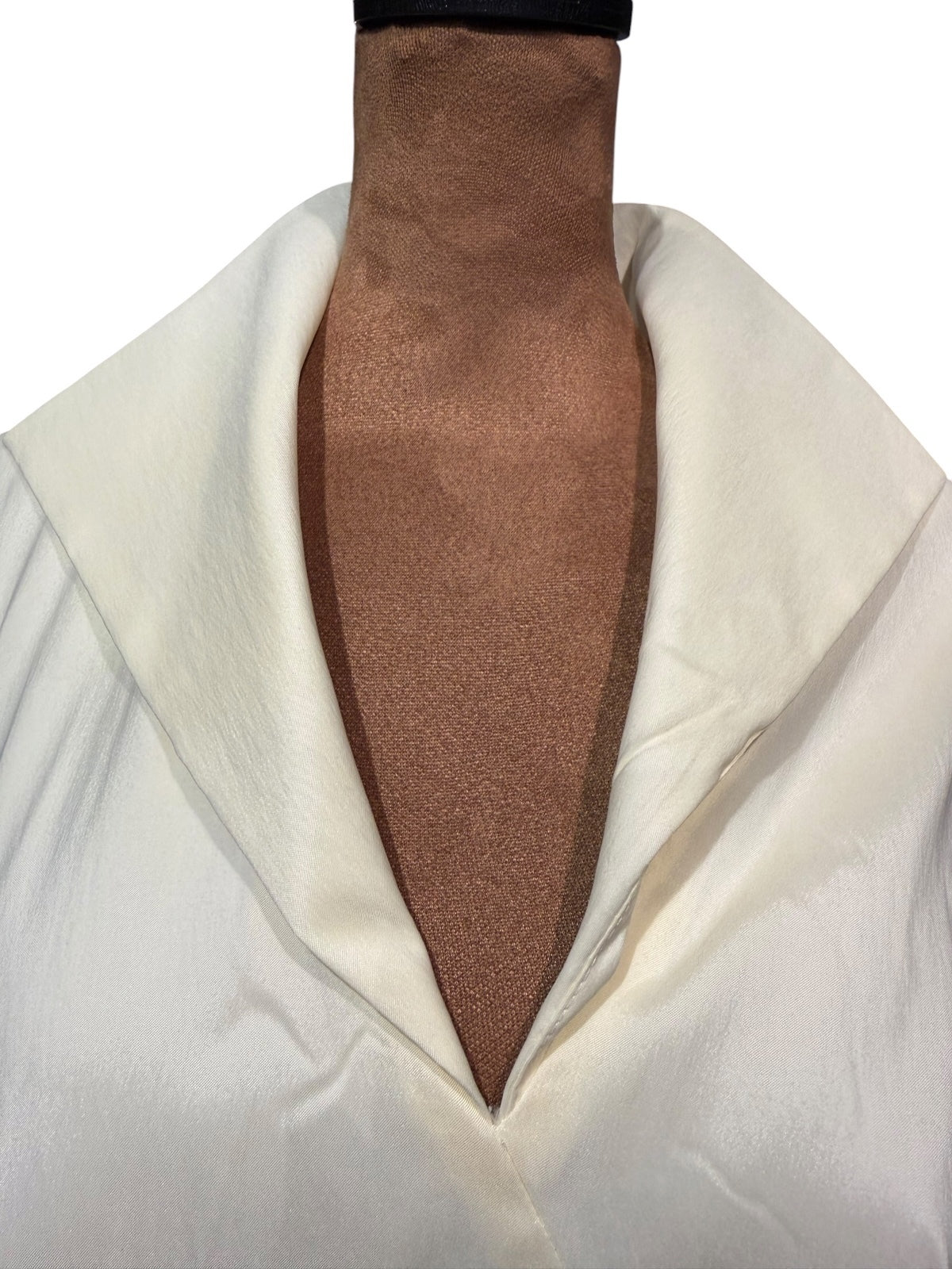 Tadashi Collection Elegant Ivory Wrap Blouse