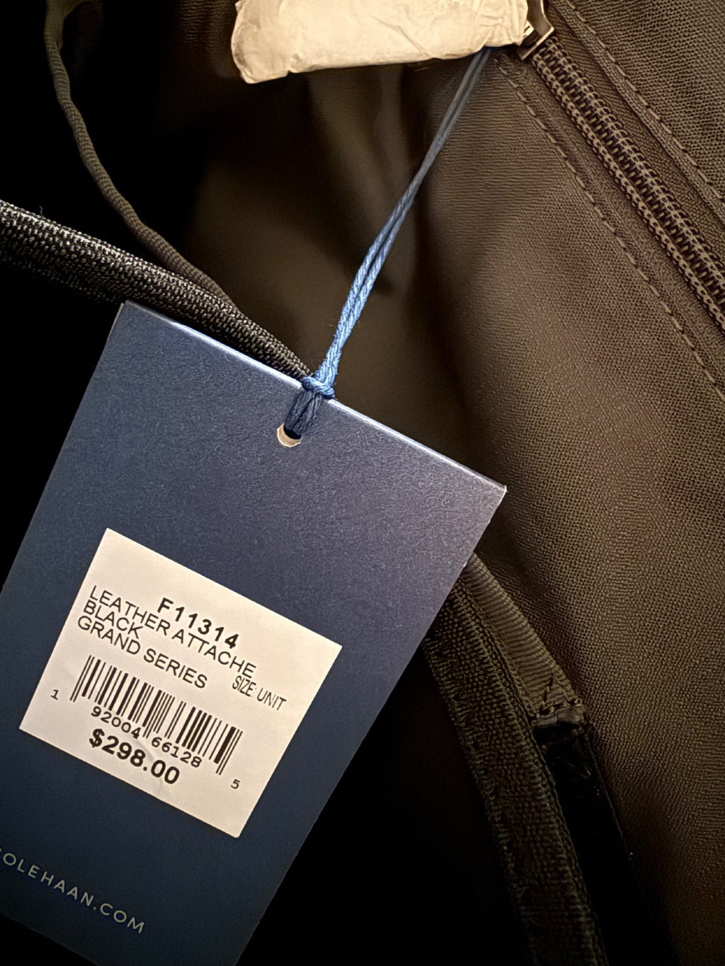 Cole Haan Grand Series Black Leather Attache Briefcase