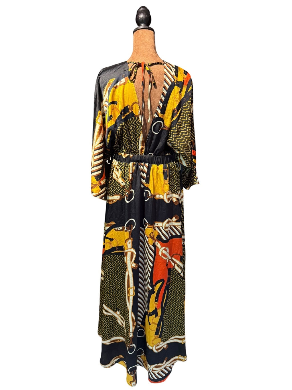 Fashion Nova Printed Long Sleeve Hi Lo Dress