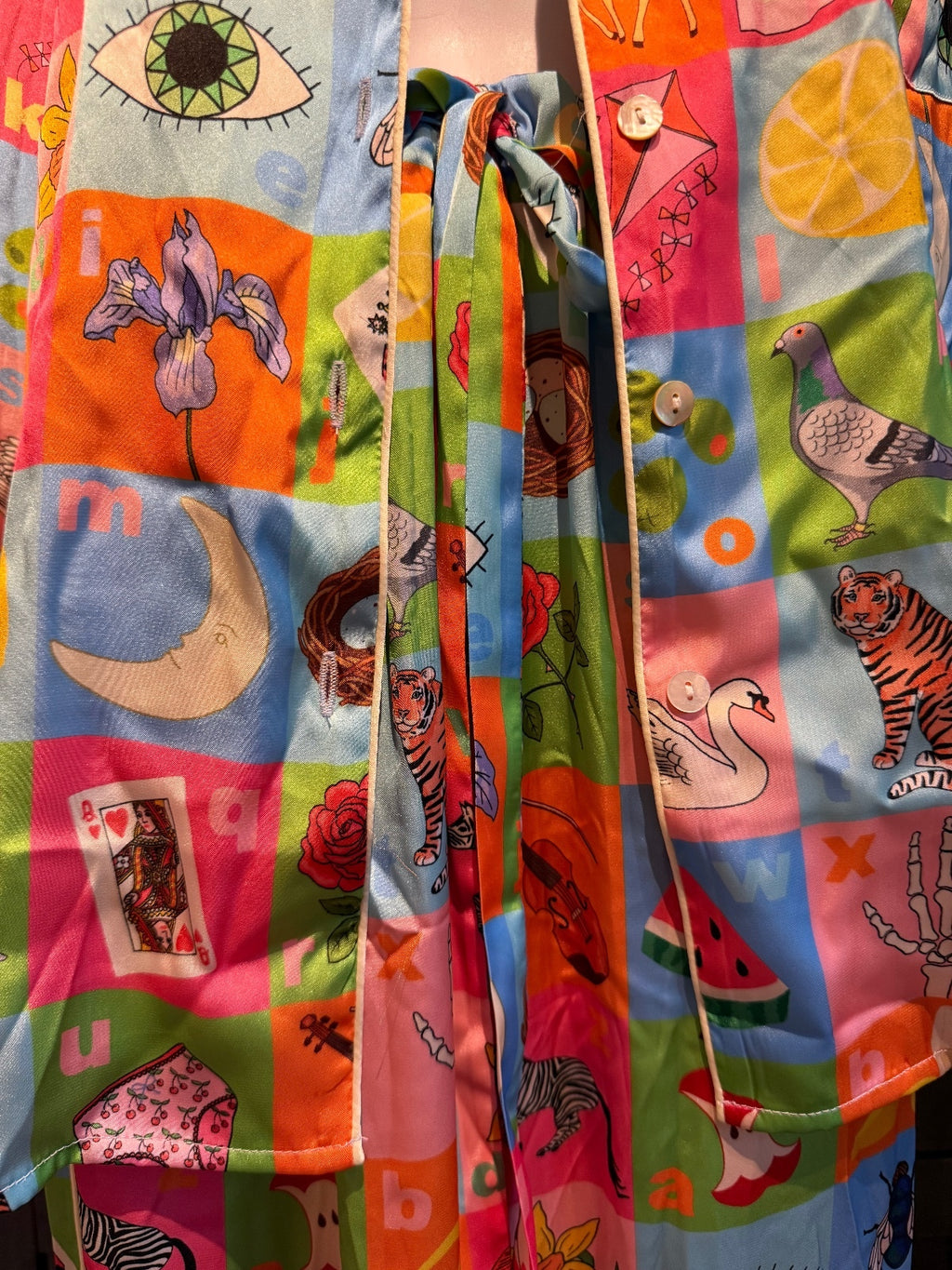 Karen Mabon Colorful ABCs Printed Pajama Set